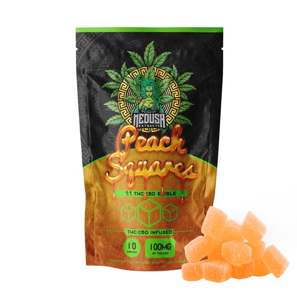 Peach Squares White
