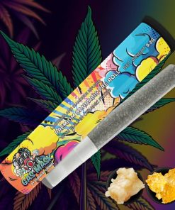 gas mask infused premium cannabis pre roll with built in ceramic